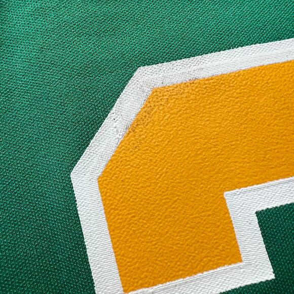 True Vintage Sand Knit Medalist Manatawny Baseball Jersey Green Yellow L 70s 22 - Picture 8 of 11